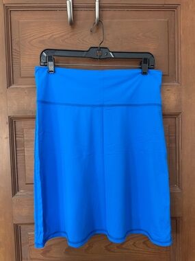 Carve Designs Rowan Fold Waist Pull On Cover Up Skirt Bright Blue, Size M